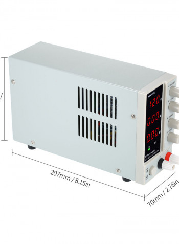 Adjustable Mini DC Power Supply Unit With LED Display White 29.00 X 10.50 X 18.00cm