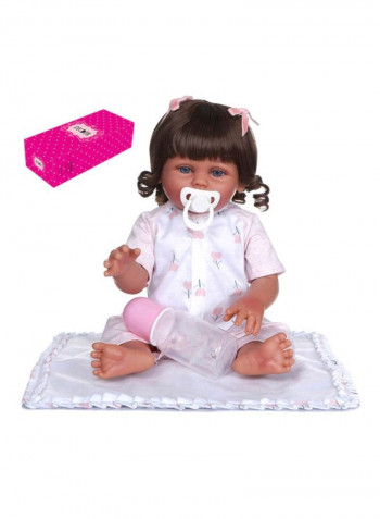 Reborn Lifelike Doll Set with Outfit 43.3x15x24.5cm