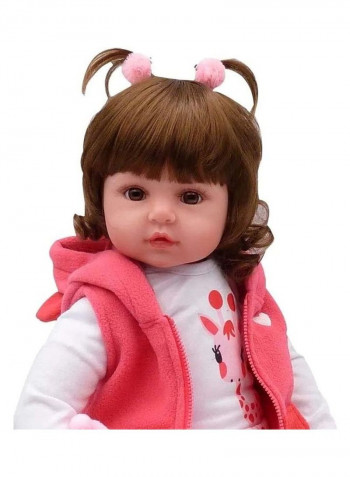 Simulation Baby Doll With Giraffe Plush Toy 48cm