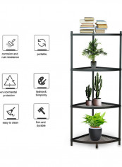 4-Tier Corner Storage Rack Black 36 x 11 x 36cm reviews 4-Tier Corner Storage Rack Black 36 x 11 x 36cm
