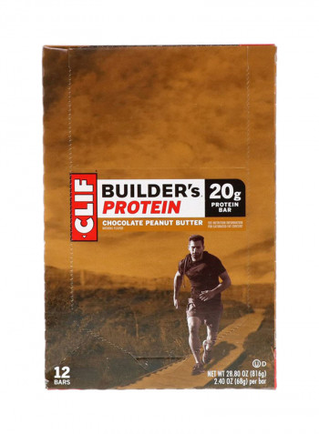 12-Piece Chocolate Peanut Butter Flavor Protein Bars