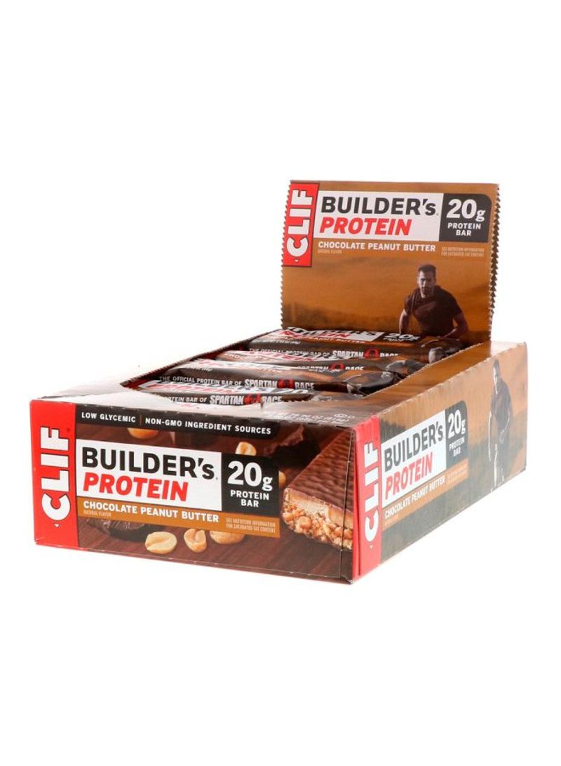 Pack Of 12 Builder's Protein Crunchy Peanut Butter Bars