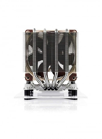 Premium Replacement CPU Cooler System Silver/Brown