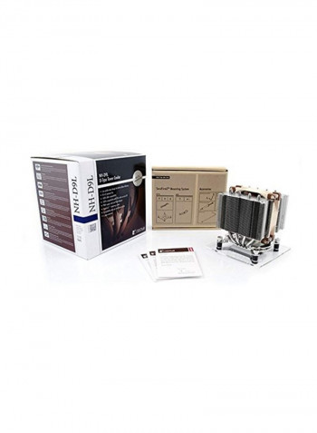 Premium Replacement CPU Cooler System Silver/Brown