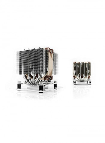 Premium Replacement CPU Cooler System Silver/Brown