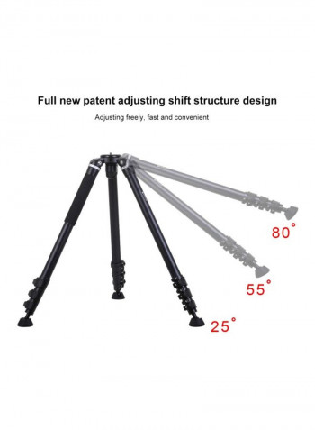 PU3029 4-Section Tripod Mount For DSLR/SLR Cameras Black