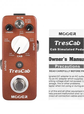 TresCab Cabinet Simulated Guitar Effect Pedal