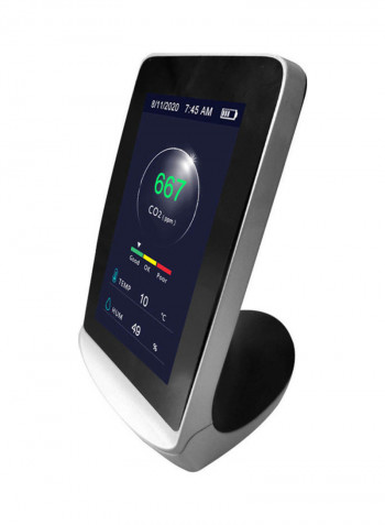Carbon Dioxide Detector With Cable Black/Silver