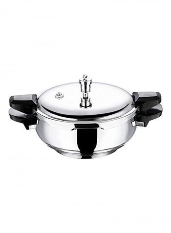 4-Piece Stainless Steel Pressure Cooker With Lids silver 3.5L