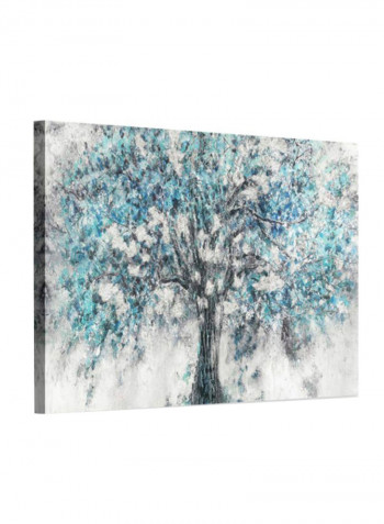 Abstract Tree Canvas Wall Art Grey/Blue 36 x 24 x 1inch