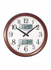 Round Shape Wall Clock Brown/White/Black 41 x 5.5centimeter