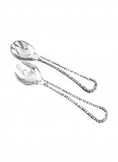2-Piece Aluminum Alloy Salad Server Set Silver