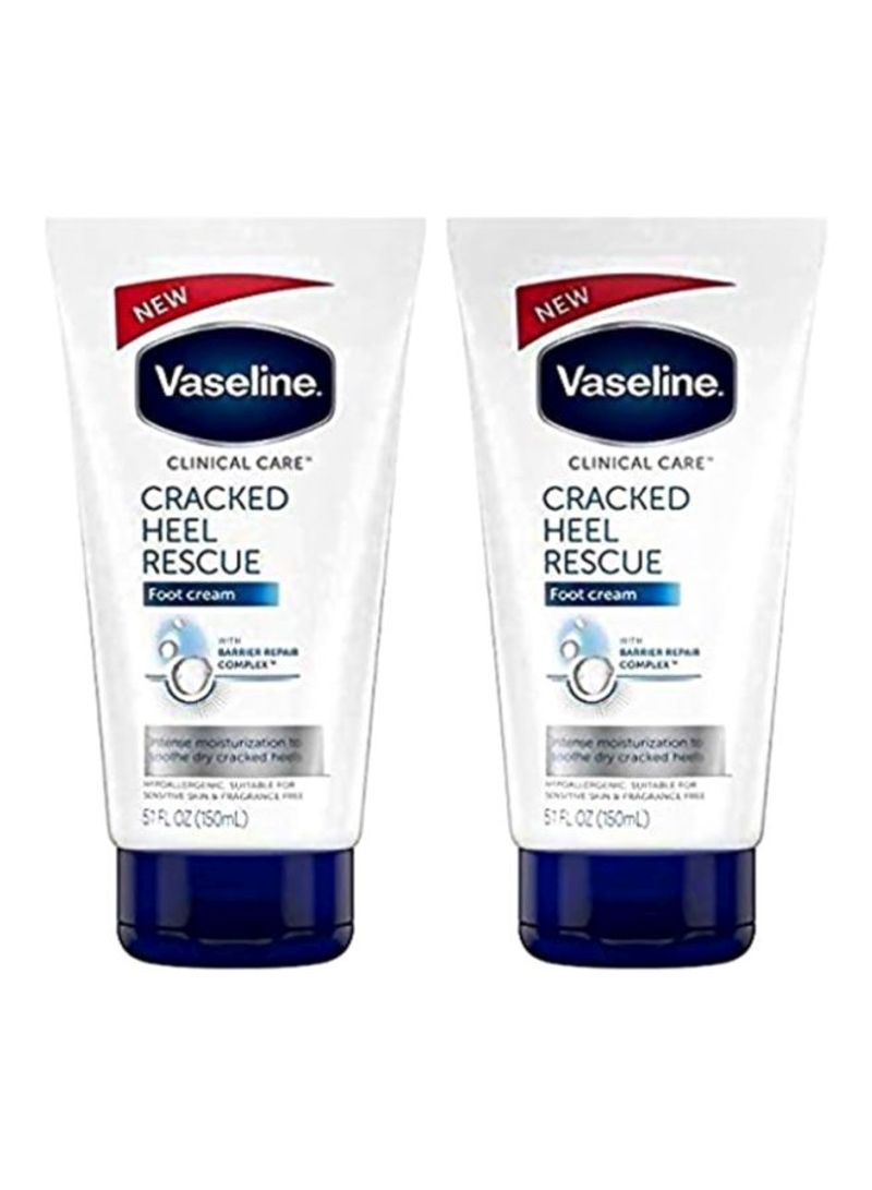 2-Piece Clinical Care Cracked Heel Rescue Foot Cream Set 5.1ounce