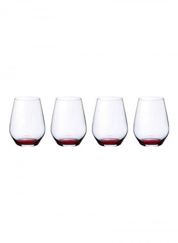 4-Piece Dishwasher Safe Drink Glass Clear