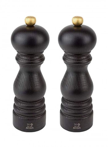 2-Piece Paris U'Select Salt And Pepper Mill Set Chocolate 7inch