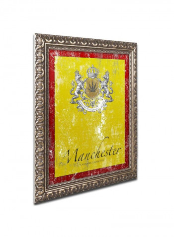 Cannabis Cigarettes Framed Wall Art Yellow/Red 11 x 14inch