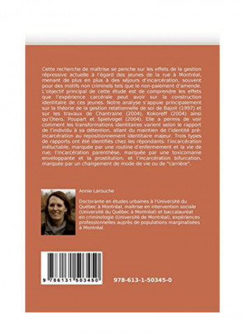 Les Jeunes De La Rue Et La Prison A Montreal Paperback
