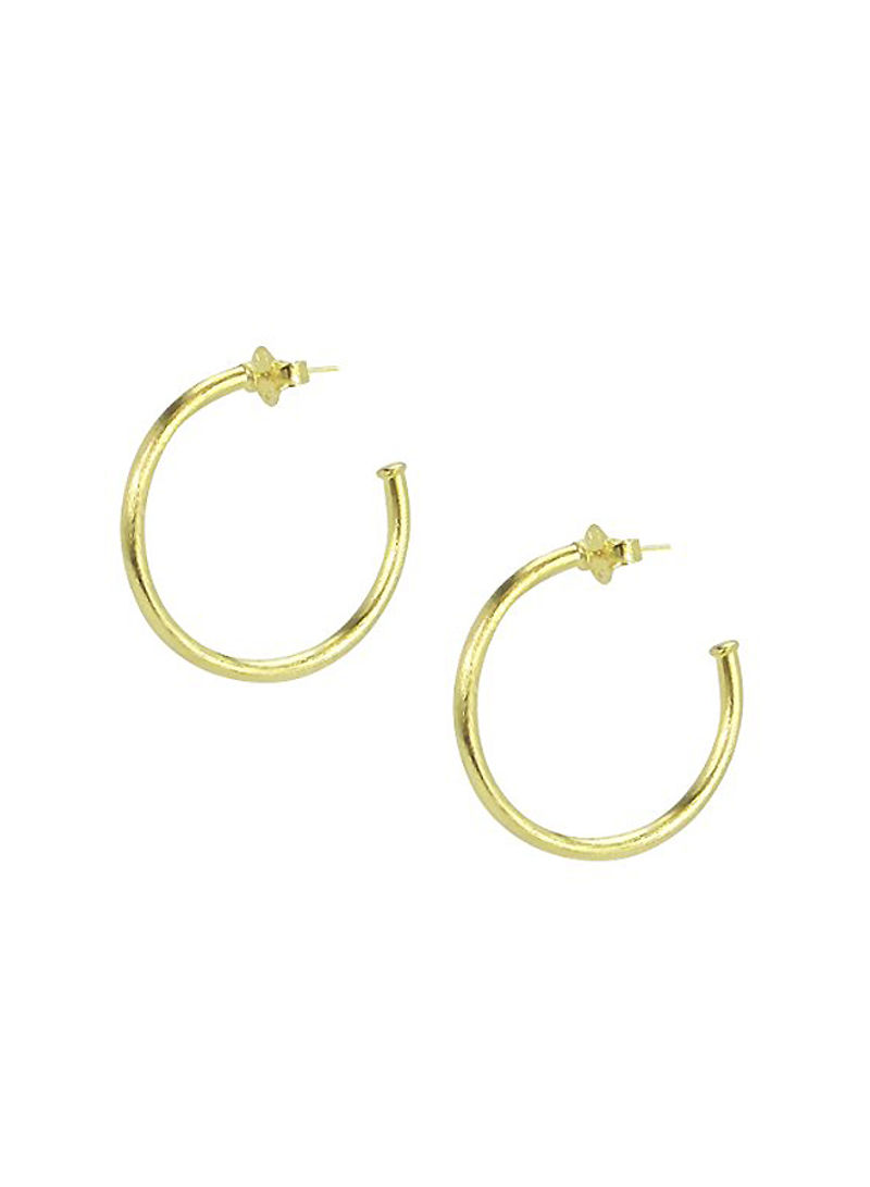 18 Karat Gold Plated Petite Favorite Hoop Earrings