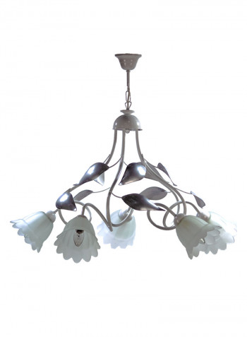Decorative Chandelier White/Silver 60x50centimeter