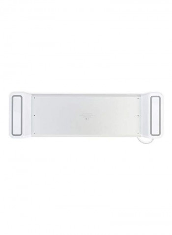 Monitor Stand With USB Hub White/Silver