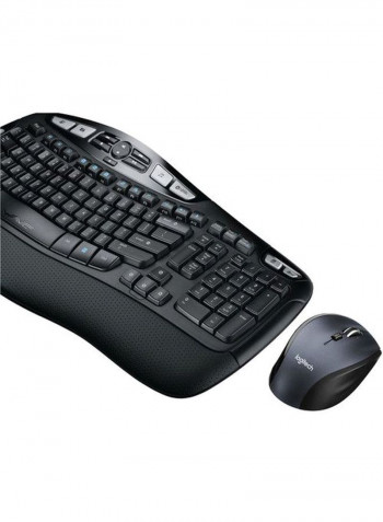 Wireless Keyboard And Optical Mouse Black