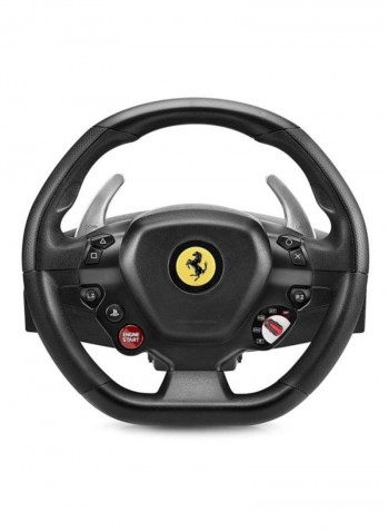 T80 Ferrari 488 GTB Edition Steering Wheel - PlayStation 4
