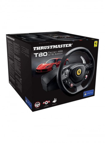 T80 Ferrari 488 GTB Edition Steering Wheel - PlayStation 4