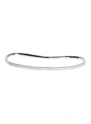 925 Sterling Silver Bangle With Zirconium