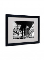 Time Square Canvas Framed Wall Art Black/White 16 x 20inch