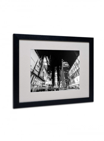 Time Square Canvas Framed Wall Art Black/White 16 x 20inch