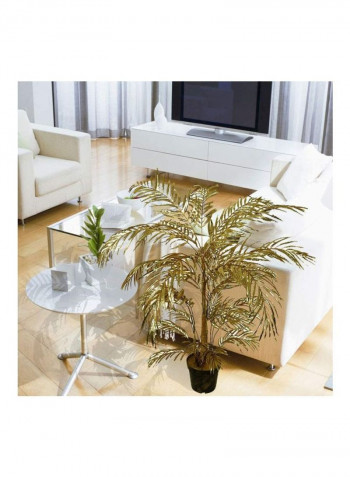 Decorative Artificial Palm Plant Gold/Brown 137x100centimeter