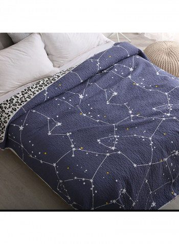 Geometry Pattern Print Blanket Cotton Purple 200x220centimeter