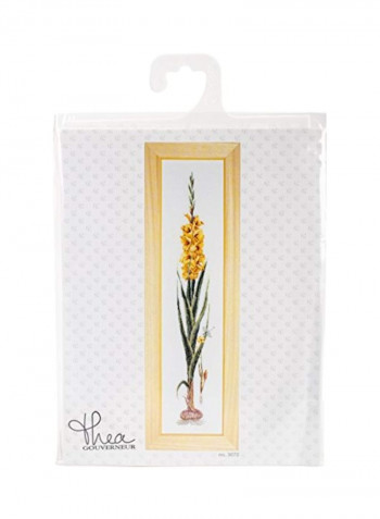 Gladioli Cross Stitch Kit Yellow/Green/Brown