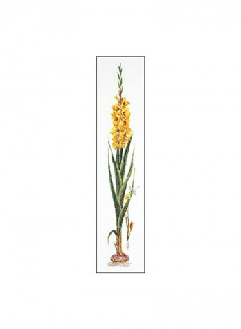 Gladioli Cross Stitch Kit Yellow/Green/Brown