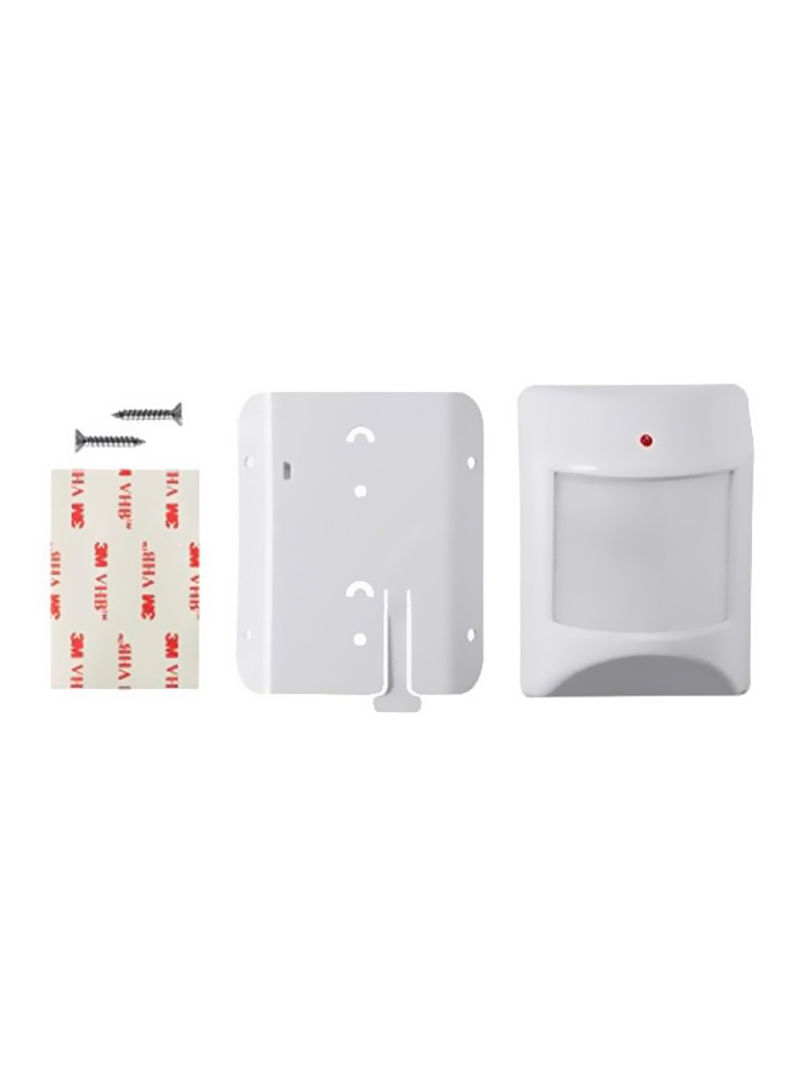 PIR Motion Detector With Temperature Sensor White 4.7x3.9x2.3inch