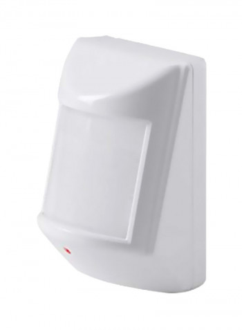 PIR Motion Detector With Temperature Sensor White 4.7x3.9x2.3inch