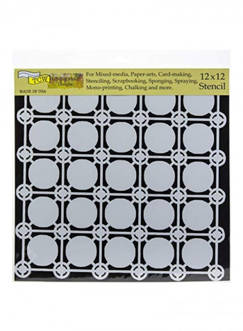 Rebekah Meier Design Stencil - Newport Tiles رمادي/أسود