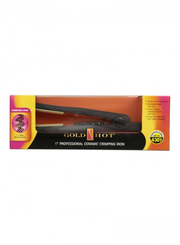 Professional Ceramic Crimping Iron Black 1inch