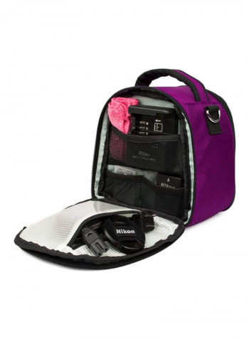 Protective Camera Bag For YI 4K Sports And Action Video Camera Purple/Black