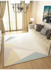 Rectangle Shaped Soft Anti-skid Mat White/Blue 80x120centimeter