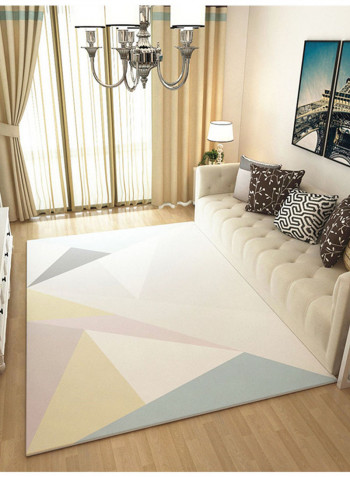 Rectangle Shaped Soft Anti-skid Mat White/Blue 80x120centimeter