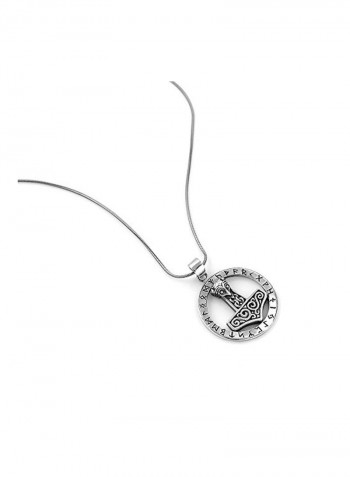 925 Sterling Silver Hammer Of Thor Pendant Necklace