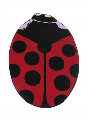 Bug Design Area Rug Red/Black 99.06 x 99.06centimeter