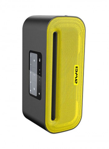 Bluetooth Speaker With Microphone 18.8x8x8cm Black/Yellow