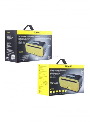 Bluetooth Speaker With Microphone 18.8x8x8cm Black/Yellow