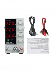 3-Digit LED Display High Precision Adjustable Mini Power Supply White