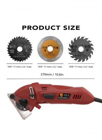 Mini Electric Circular Saw Kit Red/Black