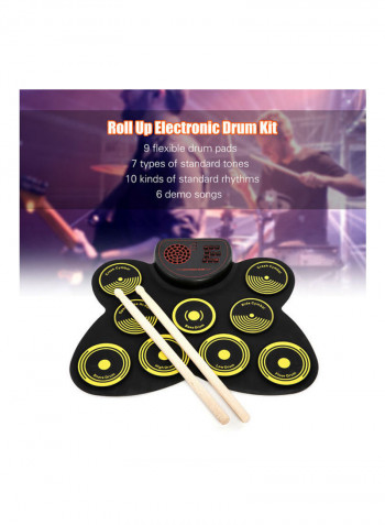 Portable Electronic Drum Pad Set
