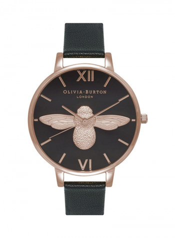 Women's Leather Analog Wrist Watch  Ob16Am98