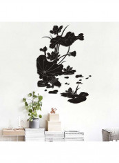 Lotus Plant Flower Pattern Wall Sticker Black reviews Lotus Plant Flower Pattern Wall Sticker Black